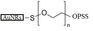 Gold nanorods, AuNRs-PEG-OPSS