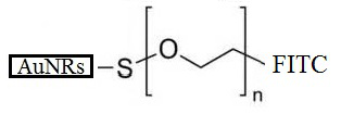 Gold nanorods, AuNRs-PEG-FITC