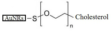 Gold nanorods, AuNRs-PEG-Cholesterol