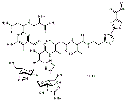  Bleomycin hydrochloride，cas：67763-87-5