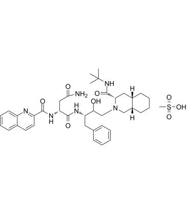 Saquinavir mesylate    CAS：149845-06-7