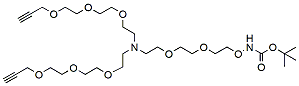 N-(t-Boc-Aminooxy-PEG2)-N-bis(PEG3-propargyl),Cas:2112737-60-5