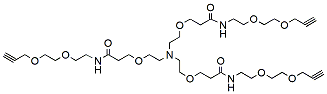 Tri(propargyl-PEG2-NHCO-ethyloxyethyl)amine	