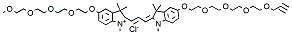 N-methyl-N-methyl-O-(m-PEG4)-O-(propargyl-PEG4)-Cy3,Cas:2107273-62-9 