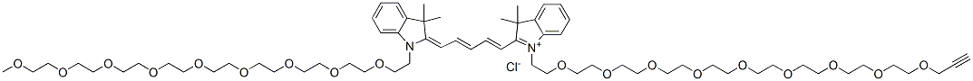 N-(m-PEG9)-N-(propargyl-PEG9)-Cy5  