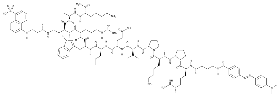 Dabcyl-GABA-RPKPVE-Nva-WR-Glu(EDANS)-AK-NH2