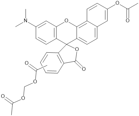 5-(6)-Carboxy RhodFluor, acetoxymethyl ester, acetate,cas:126208-13-7