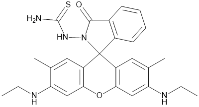 1-(3,6-bis(ethylamino)-2,7-dimethyl-3-oxospiro(isoindoline-1,9-xanthene)-2-yl)thiourea