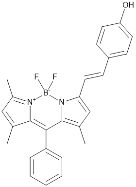 1,5,7-Trimethyl-3-(E-4-hydroxyphenylethenyl)-8-phenyl-4,4-difluoroboradiazasindacene,cas:1373612-56-