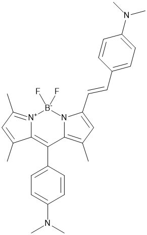 1,5,7-Trimethyl-3-[4-(N,N-dimethylamino)phenylethenyl]-8-(4-N,N-dimethylaminophenyl)-4,4-difluorobor