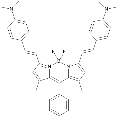 1,7-Dimethyl-3,5-bis[4-(N,N-dimethylamino)phenylethenyl]-8-phenyl-4,4-difluoroboradiazasindacene