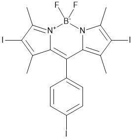 2,6-Diiodo-1,3,5,7-tetramethyl-8-(4-iodophenyl)-4,4-difluoroboradiazasindacene