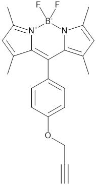 4,4-Difluoro-8(4-(2-propyn-1-yloxy)phenyl)-1,3,5,7-tetramethyl-4-bora-3a,4a-diaza-s-indacene