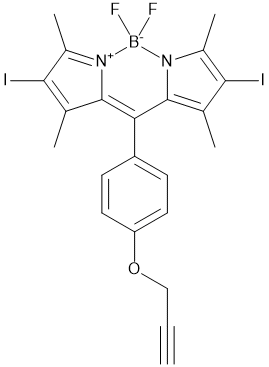 2,6-Diiodo-1,3,5,7-tetramethyl-8-(4-propargyloxyphenyl)-4,4-difluoroboradiazasindacene