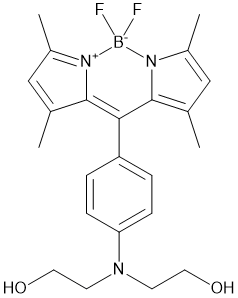 10-(4-(bis(2-hydroxyethyl)amino)phenyl)-5,5-difluoro-1,3,7,9-tetramethyl-5H-dipyrrolo[1,2-c-2,1-f][1