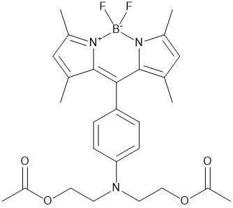 10-(4-(bis(2-acetoxyethyl)amino)phenyl)-5,5-difluoro-1,3,7,9-tetramethyl-5H-dipyrrolo[1,2-c-2,1-f][1