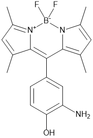 10-(3-amino-4-hydroxyphenyl)-5,5-difluoro-1,3,7,9-tetramethyl-5H-dipyrrolo[1,2-c-2,1-f][1,3,2]diazab