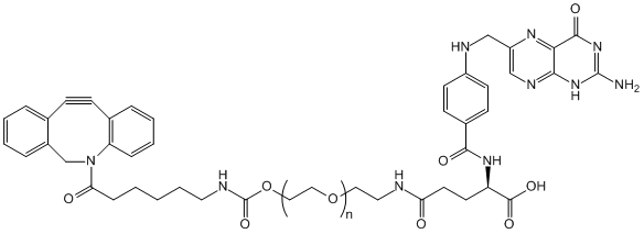 Dibenzocycolctyne-PEG750-Folic Acid 