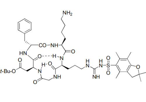 cyclic Arg(Pbf)-Gly-Asp(Ot-Bu)-D-Phe-Lys(NH2)