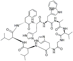 Cyclo(-D-Phe-His-Trp-Ala-Val-Gly-His-Leu-Leu)