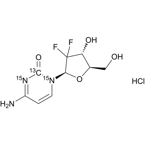 Gemcitabine-13C,15N2 hydrochloride CAS No.2757566-59-7