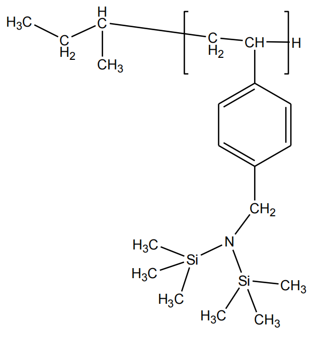 POLY(4-[N,N-DI(TRIMETHYLSILYL)AMINOMETHYL]-STYRENE)