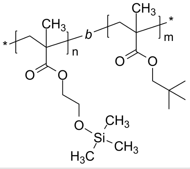 POLY(TRIMETHYLSILOXY-2-ETHYL METHACRYLATE)-B-POLY(NEOPENTYL METHACRYLATE)