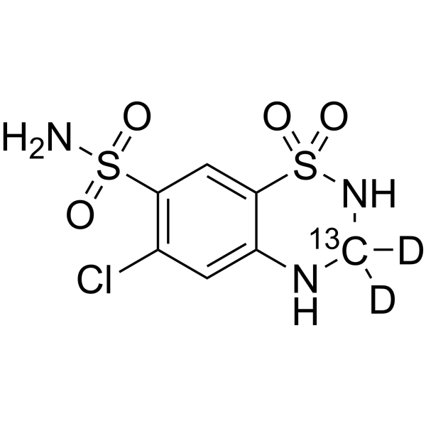 Hydrochlorothiazid-13C,d2 CAS No.1190006-03-1