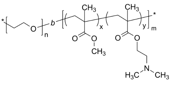 POLY(ETHYLENE OXIDE)-B-POLY(METHYL METHACRYLATE-CO-N,N-DIMETHYLAMINOETHYL METHACRYLATE)