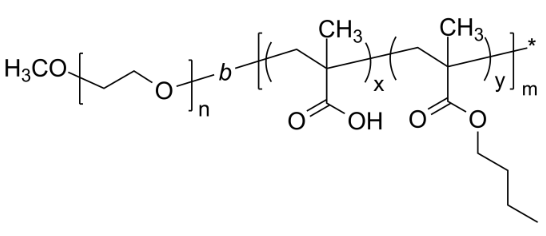 POLY(ETHYLENE OXIDE)-B-POLY(METHACRYLIC ACID-CO-N-BUTYL METHACRYLATE)