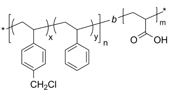 POLY(4-CHLOROMETHYL STYRENE-CO-STYRENE)-B-POLY(ACRYLIC ACID)