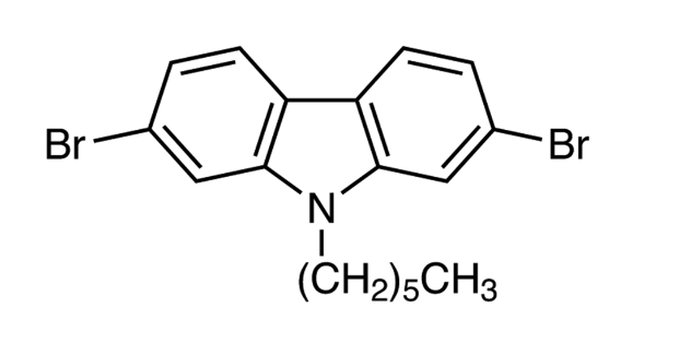 2,7-dibromo-9-hexylcarbazole    CAS:654676-12-7