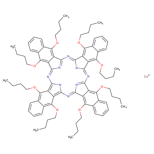 Copper(II) 5,9,14,18,23,27,32,36-octabutoxy-2,3-naphthalocyanine CAS :155773-67-4