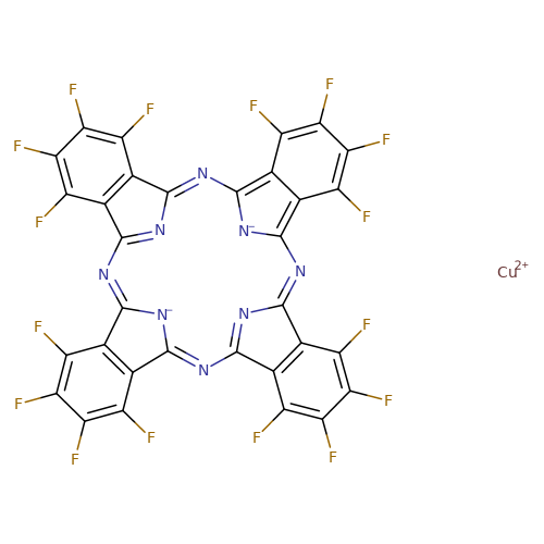 1,2,3,4,8,9,10,11,15,16,17,18,22,23,24,25-Hexadecafluorophthalocyanine copper(II) CAS:14916-87-1