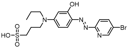 (E)-3-((4-((5-bromopyridin-2-yl)diazenyl)-3-hydroxyphenyl)(propyl)amino)propane-1-sulfonic acid  