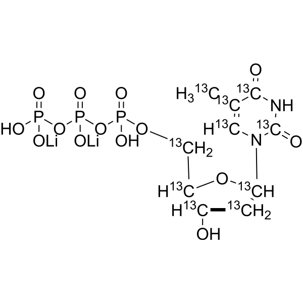 Deoxythymidine-5-triphosphate-13C10 dilithium