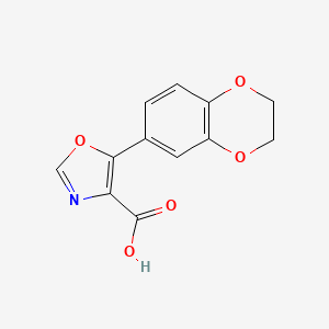 5-(2,3-Dihydro-1,4-benzodioxin-6-yl)-1,3-oxazole-4-carboxylic acid CAS No.:1240165-83-6