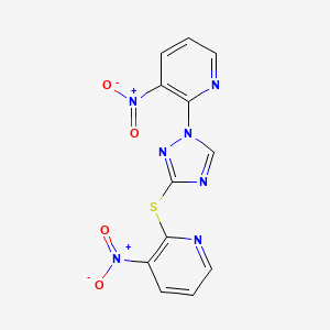 3-nitro-2-{3-[(3-nitro-2-pyridinyl)sulfanyl]-1H-1,2,4-triazol-1-yl}pyridine CAS No.:251307-22-9