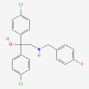 1,1-Bis(4-chlorophenyl)-2-[(4-fluorobenzyl)amino]-1-ethanol CAS No.:321432-79-5