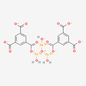 Iron(III) 1,3,5-benzenetricarboxylate hydrate, porous (F-free MIL-100(Fe), KRICT F100) [Iron trimesa