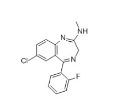 7-Chloro-5-(2-fluorophenyl)-2-methylamino-3H-1,4-benzodiazepine  CAS:59467-61-7