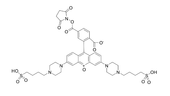 9-[2-Carboxy-5-[[(2,5-dioxo-1-pyrrolidinyl)oxy]carbonyl]phenyl]-3,6-bis[4-(4-sulfobutyl)-1-piperazin