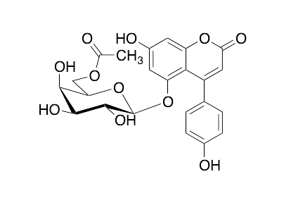 5-[(6-O-Acetyl-β-D-galactopyranosyl)oxy]-7-hydroxy-4-(4-hydroxyphenyl)-2H-1-benzopyran-2-one