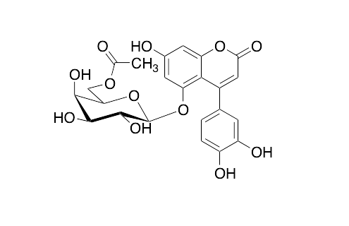 5-[(6-O-Acetyl-β-D-galactopyranosyl)oxy]-4-(3,4-dihydroxyphenyl)-7-hydroxy-2H-1-benzopyran-2-one   