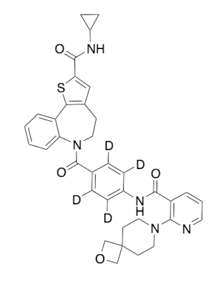 N-Cyclopropyl-5,6-dihydro-6-[4-[[[2-(2-oxa-7-azaspiro[3.5]non-7-yl)-3-pyridinyl]carbonyl]amino]benzo