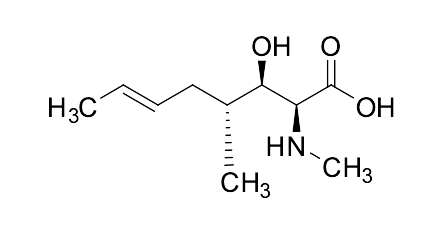 4-(2E)-2-Buten-1-yl-2,4,5-trideoxy-2-(methylamino)-L-xylonic Acid CAS:59865-23-5