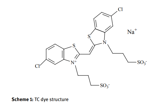 TC (5,5′-dichloro-3,3′-disulfopropyl thiacyanine ) dye